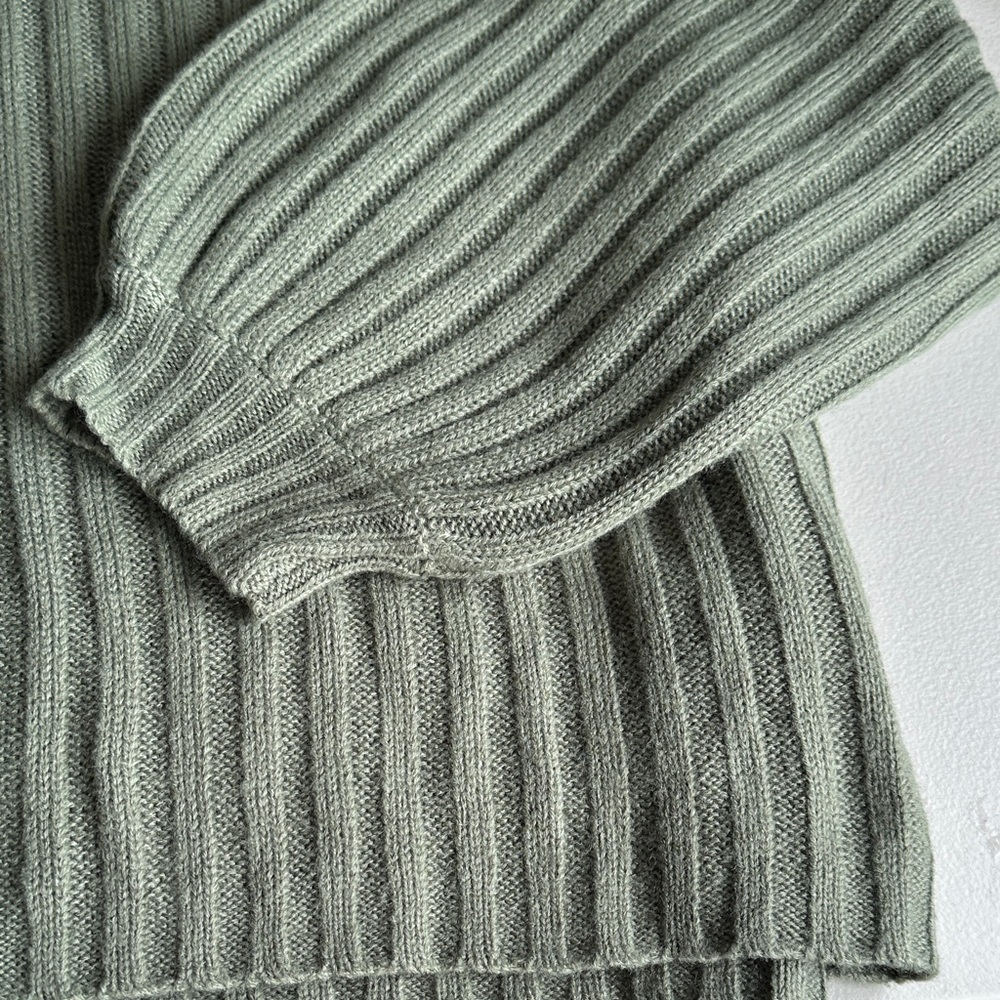 Princess Polly Ribbed Knit Sweater - Sage Green - Picture 3 of 5